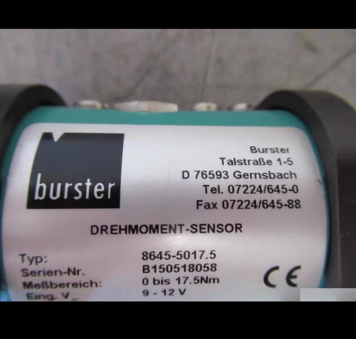 Burster 8645-5017 5 83 82 mV Nm 0-17 5 Nm