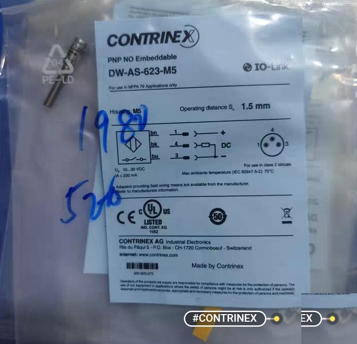 CONTRINEX DW-AS-623-M5PNP NO IO-Link M5 1 5mm 10-30VDC 4