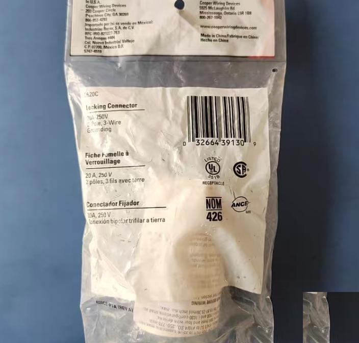 COOPER L6-20R NEMA 20A 250VAC Hubbell HBL2323 30
