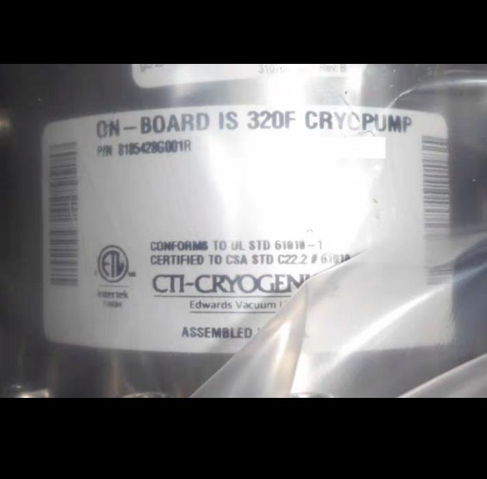 CTI-Cryogenics 8185428G001R On-Board IS 320F Cryopump 10 16