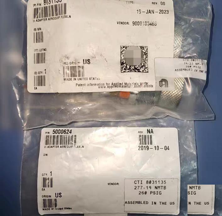 CTI 8031135 HELIUM ADAPTOR UNION 3 4 5400-S2-8 260 PSIGAEROQUIP PARKER EATON5000624Ulvac