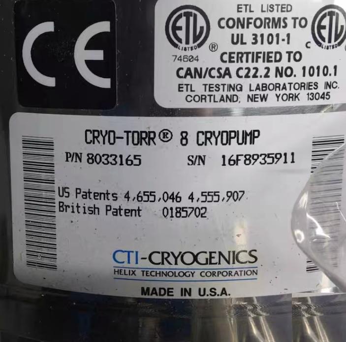 CTI 8033165 CRYO-TORR 8