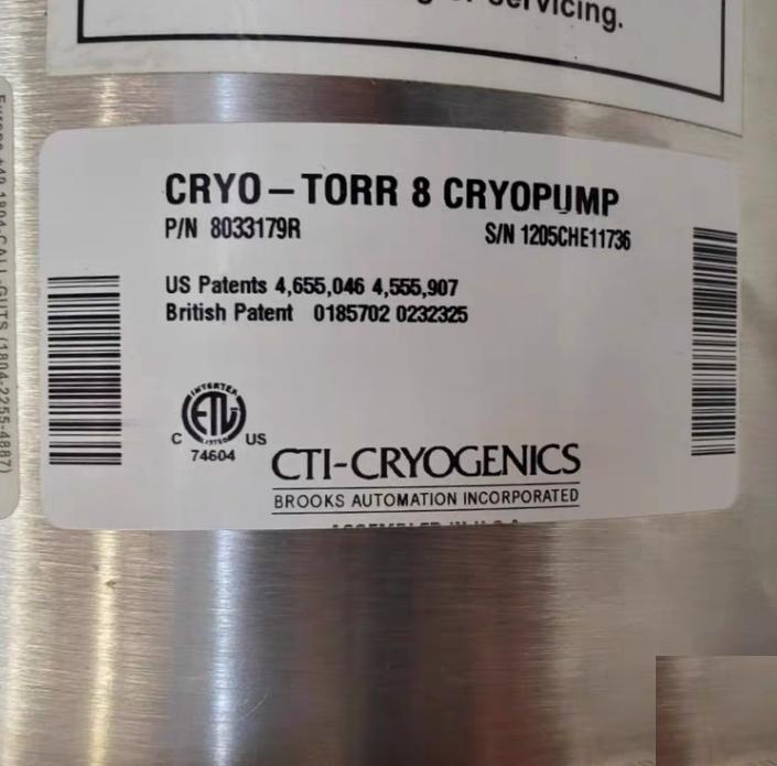 CTI 8033179R CRYO-TORR 8