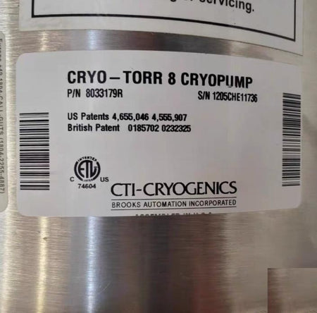 CTI 8033179R CRYO-TORR 8