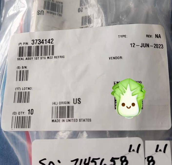 CTI M22 CRYODYNE cryocooler 8104001 GM CycleM22 1st Seal 3734142 2420 1 1 2662 28 M22 2nd Seal 3734143 S 2650 1 1 2915 54