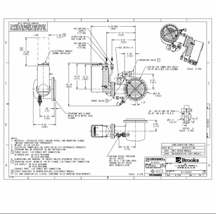 CTI OB8F 8116071G001 cryopump