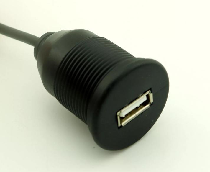 Car Dashboard Flush Mount USB 2 0 Socket Extension Lead Panel Coiled Cable 5ft