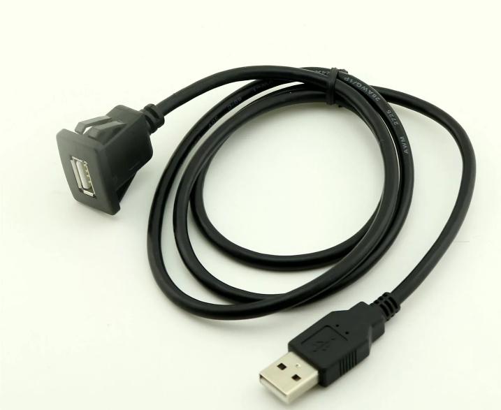 Car Flush Mount Socket USB 2 0 Waterproof Extension Lead Adapter Cable Cord 3ft