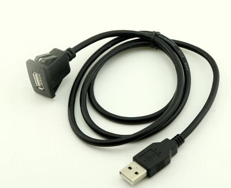 Car Flush Mount Socket USB 2 0 Waterproof Extension Lead Adapter Cable Cord 3ft