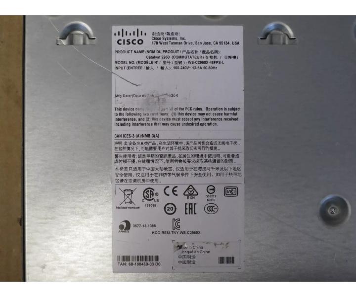 WS-C2960X-48FPS-L 48-Port