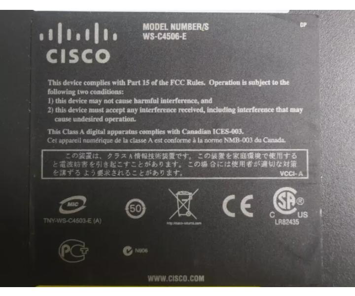 WS-C4506-E 6-Slot WS-X45-SUP6-E