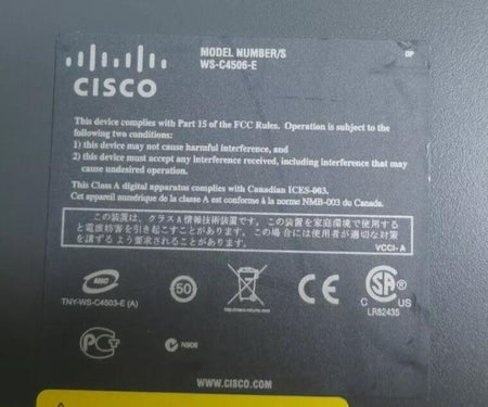 WS-C4506-E Six-Slot WS-X45-SUP6-E