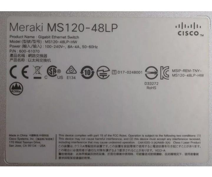 MS120-48LP 1GbE