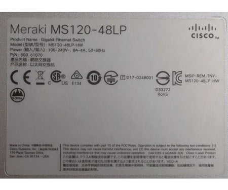 MS120-48LP 1GbE