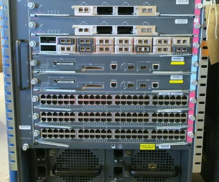 WS-C6509-E SUP720-3B X6748-GE-TX X6716-10GE X6704-10GE
