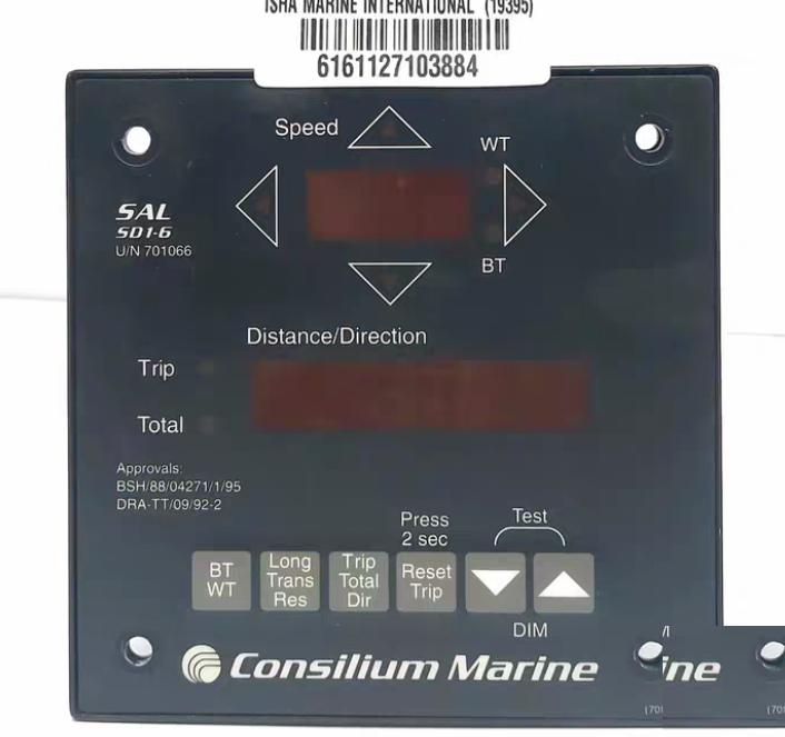 Consilium Marine SAL SD1-6 Universal Two-Axis log Display 701066B