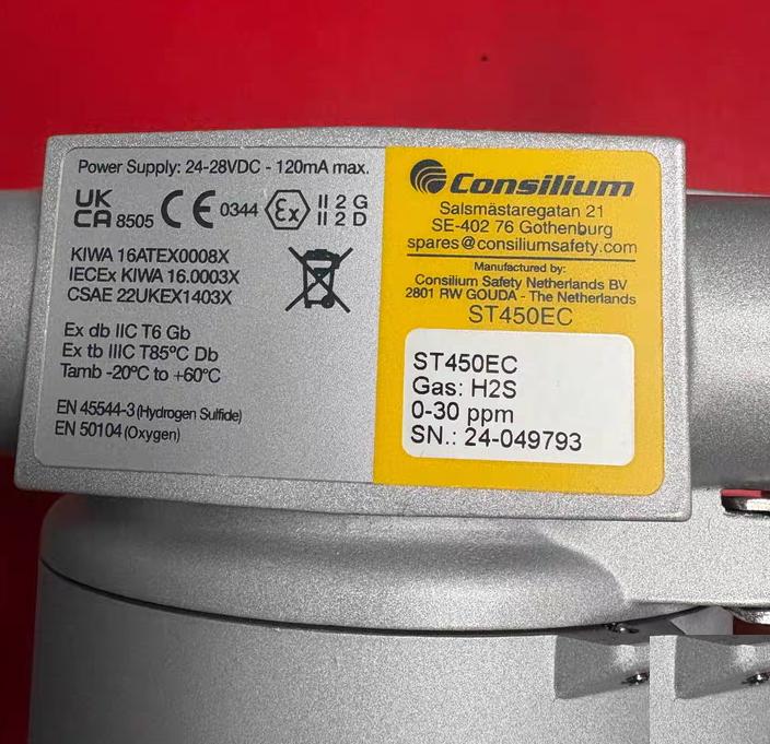 Consilium ST450EC H2S ST450EC 0-30ppm LCD H2S 24-28VDC CE