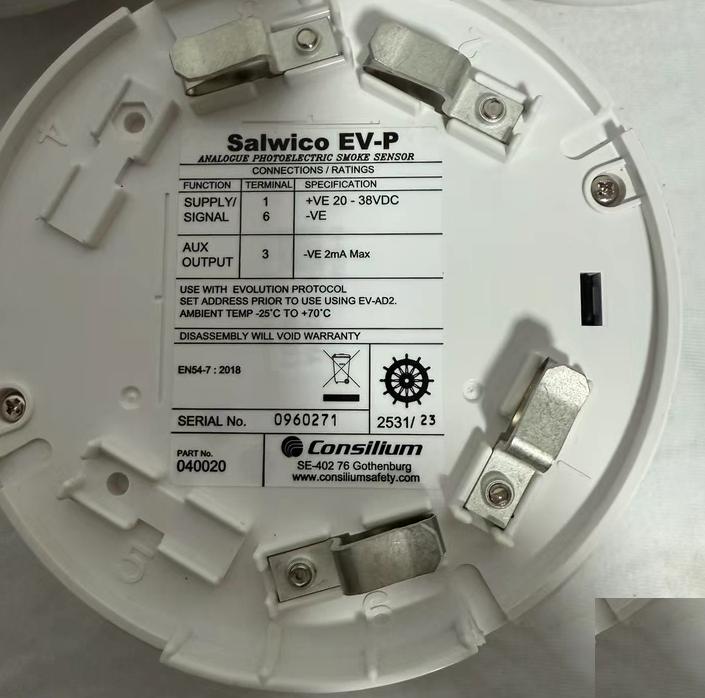 Consilium Salwico EV-P 040020 Evolution -25 C 70 C 20-38VDC -VE 2mA 4