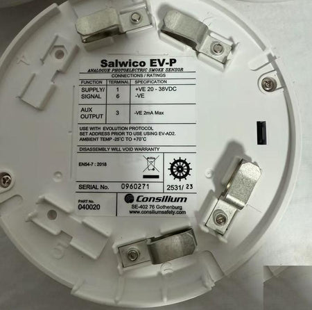 Consilium Salwico EV-P 040020 Evolution -25 C 70 C 20-38VDC -VE 2mA 4