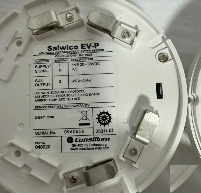 Consilium Salwico EV-P 040020 Evolution -25 C 70 C 20-38VDC -VE 2mA 4