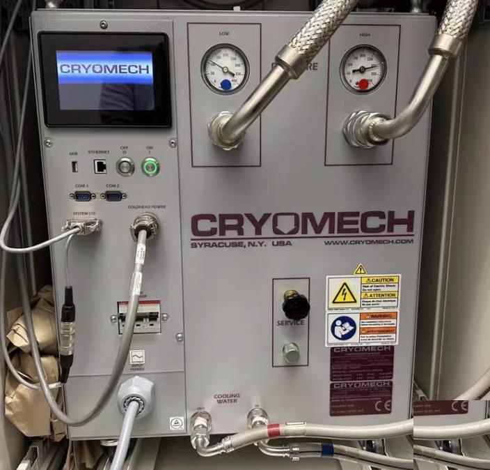 Cryomech CPA2870 PT407 Pulse Tube CryocoolerCooling Capacity 0 7W 4 2K W 25W 55KBase Temperature 2 8KCool Down Time 60 MIN TO 4K