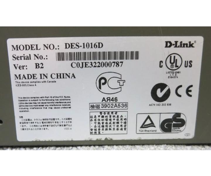 D-Link DES-1016D 100Mbps