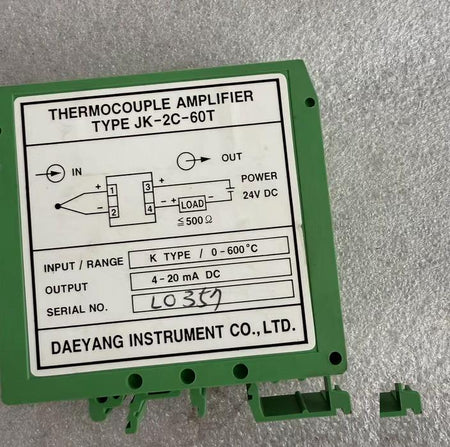 DAEYANG JK-2C-60TK 0-600℃ 4-20mA DC24V 500Ω 3