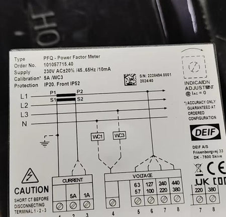 DEIF PFQ-Power Factor Meter