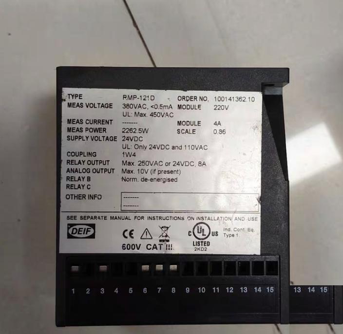 DEIF RMP-121D RMP-121D 100141382 10 380VAC 220V 4A 24VDC 2262 5W