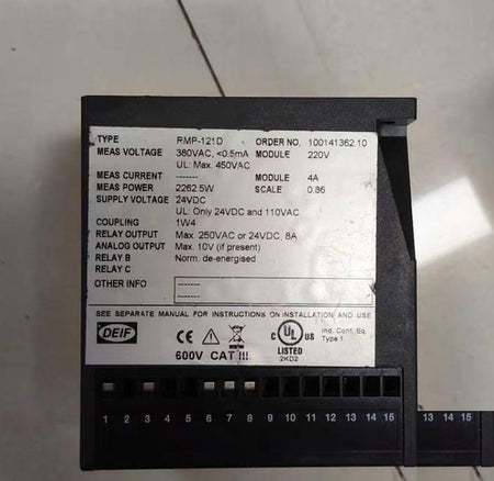 DEIF RMP-121D RMP-121D 100141382 10 380VAC 220V 4A 24VDC 2262 5W