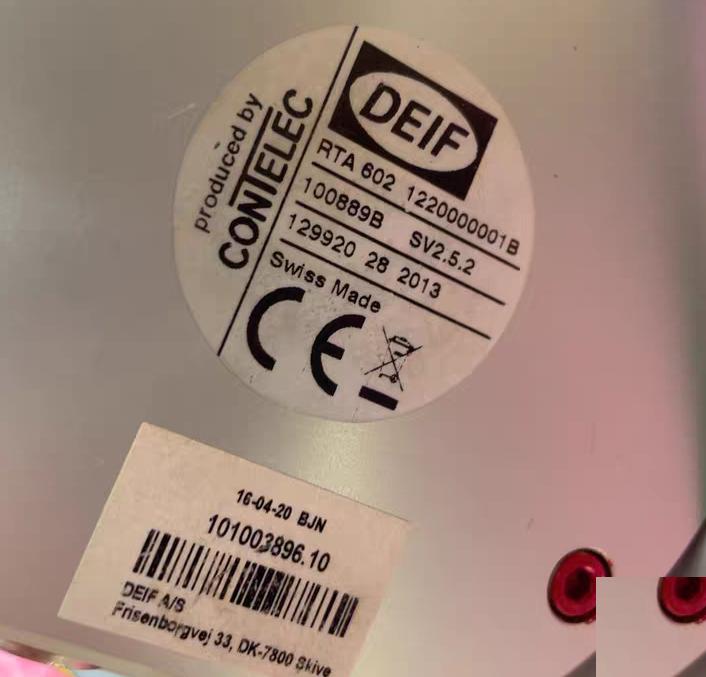 DEIF RTA602 1220000001B 4-20mA