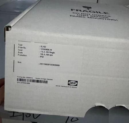 DEIF XL192 -10 0 10V 0-100 rpm IP52