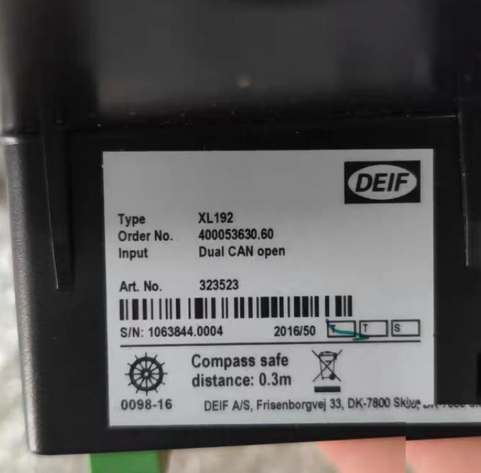 DEIF XL192 XL192 Dual CAN open 0-100rpm