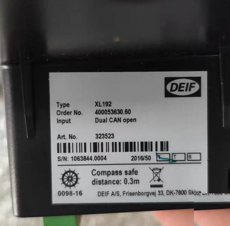 DEIF XL192 XL192 Dual CAN open 0-100rpm