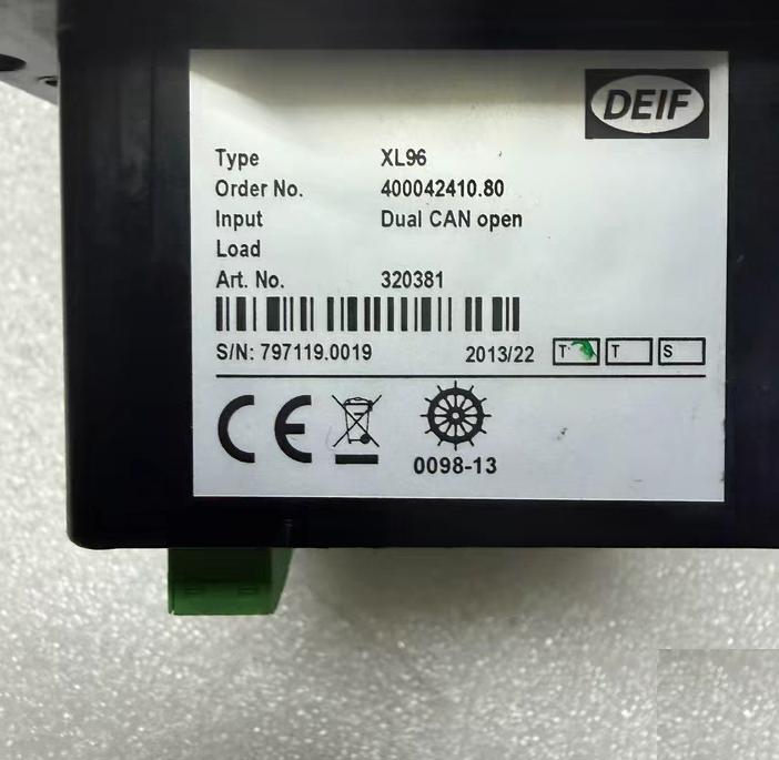 DEIF XL96 XL96Order No 400042410 80Input Dual CAN openLoad 4-20mAArt No 3203810098-13 0-100