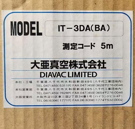 DIAVAC IT-3DA BA BA GAUGE IV-55 KF16 ◆ 2 RS485 RS422 1 16 FA