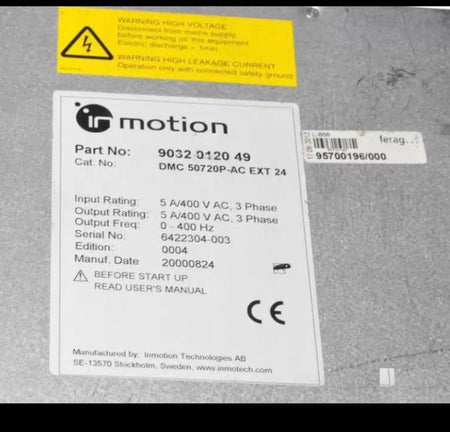 DMC 50720-AC 24V DMC50720P 9032 0120 49 S0TE 1761