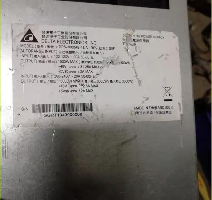 DPS-3000AB-18 A    48V 62 5A      1