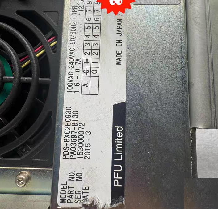DPS- BX02E0930 PA20144-B16X eSP3-450P-S20-H0V