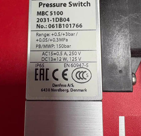 Danfoss MBC5100 2031-1DB04 061B101766 0 5 3bar 0 05 0 3MPa 150barIP65 EN60947-5