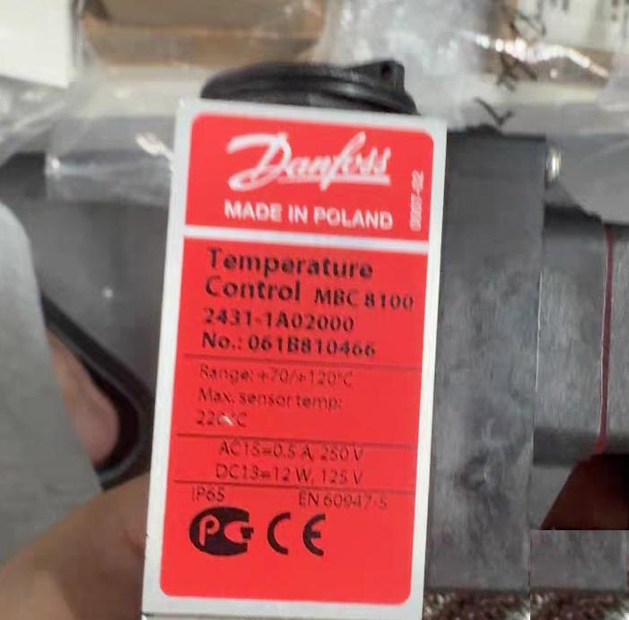 Danfoss MBC8100 2431-1A02000 70 120℃ 220℃ AC15 0 5A 250V DC13 12W 125V IP65 CE