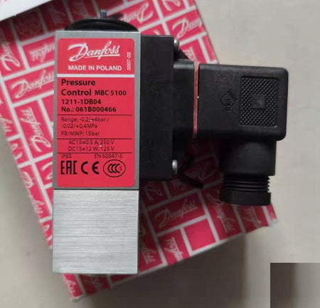Danfoss MBC 5100 1211-1DB04 061B000466 -0 2 4bar 15bar AC15 0 5A 250V DC13 12W 125V IP65
