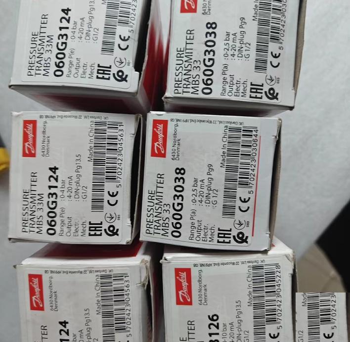 Danfoss MBS33M 060G3124 0-4bar 3 060G3125 0-6bar 2 060G3126 0-10bar 2