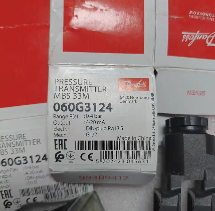 Danfoss MBS33M 060G3124 0-4bar 3 060G3125 0-6bar 2 060G3126 0-10bar 2