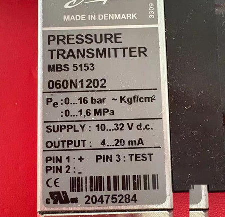 Danfoss MBS 5153 060N1202 0-1 6MPa 10-32V 4-20mA