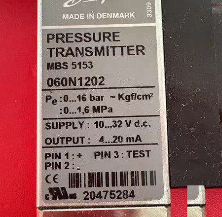 Danfoss MBS 5153 060N1202 0-1 6MPa 10-32V 4-20mA