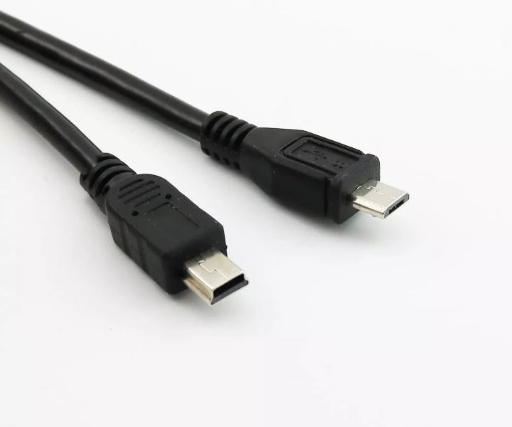 Data Sync Charge Adapter Cable Micro USB 2 0 B 5 Pin Male To Mini 5 Pin Male 1FT