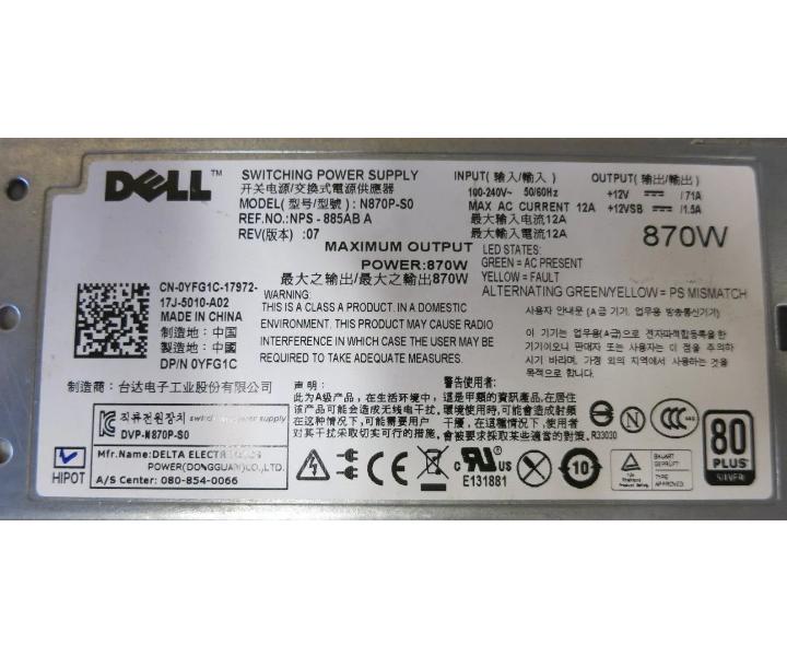 0YFG1C YFG1C R710 870W