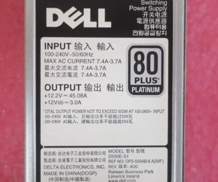 550W 80Plus X185V R330 R430