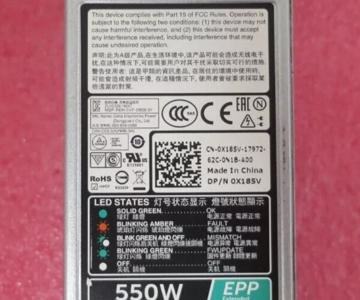 550W 80Plus X185V R330 R430